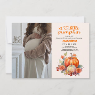 Onze Kleine Pompoen Meisje Baby Shower Kaart