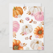 Onze kleine pompoen meisje eerste verjaardagsfeest kaart (Achterkant)