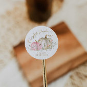 Onze Kleine Pompoen Meisje Verjaardag Ronde Sticker