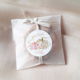 Onze Kleine Pompoen Meisje Verjaardag Ronde Sticker