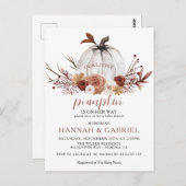 Onze kleine pompoen op weg Baby shower Briefkaart (Voorkant / Achterkant)