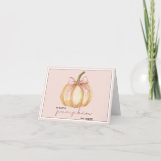 Onze Kleine Pompoen Op Weg Herfst Baby Shower Bedankkaart