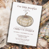 Onze kleine pompoen op weg naar het Baby shower Kaart