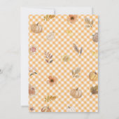 Onze kleine pompoen Oranje Herfst 1e Verjaardag Kaart (Achterkant)