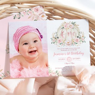 Onze kleine pompoen Roos gouden bloesem Verjaardag Kaart