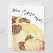 Onze kleine pompoen roze baby meisje douche (Achterkant)