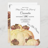 Onze kleine pompoen roze baby meisje douche (Voorkant / Achterkant)