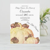 Onze kleine pompoen roze baby meisje douche (Staand voorkant)