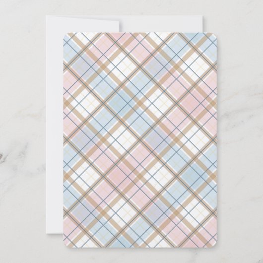 Onze kleine pompoen roze bloemen 1e verjaardag kaart (Achterkant)