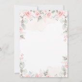 Onze Kleine Pompoen Roze Bloemen Wit 1e Verjaardag Kaart (Achterkant)