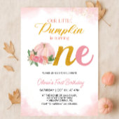 Onze kleine pompoen roze en gouden meisje 1e verja kaart