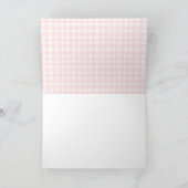 Onze Kleine Pompoen Roze Gingham Bedankt (Binnen)