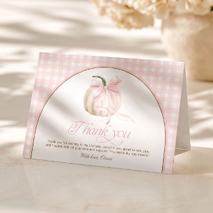 Onze Kleine Pompoen Roze Gingham Bedankt