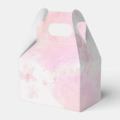 Onze kleine pompoen roze gouden bloemen 1e verjaar bedankdoosjes (Achterkant)