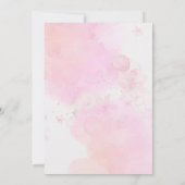 Onze kleine pompoen roze gouden bloemen eerste ver kaart (Achterkant)