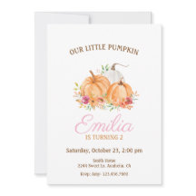 Onze kleine pompoen roze & gouden verjaardagsfeest