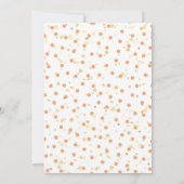 Onze kleine pompoen roze & gouden verjaardagsfeest kaart (Achterkant)