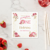 ONZE KLEINE POMPOEN ROZE WATERVERF 1E VERJAARDAG SERVET (Insitu)