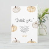 Onze kleine pompoen Schattige Boho bedankje Kaart (Staand voorkant)