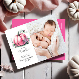 Onze kleine pompoen slok en zie Baby shower nodigt Feestdagenkaart