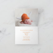 Onze Kleine Pompoen Thanksgiving Pasgeboren Foto Aankondiging (Binnen)