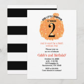 Onze kleine pompoen TWEE 2e verjaardagsfeestje Kaart (Voorkant / Achterkant)