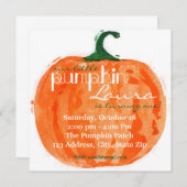 Onze kleine pompoen uitnodiging (Voorkant / Achterkant)