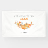 Onze kleine pompoen van 1 september Florence Water Spandoek (Horizontaal)