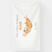 Onze kleine pompoen van 1 september Florence Water Spandoek (Verticaal)