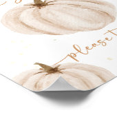 Onze kleine pompoen verjaardag baby's zijn zoet poster (Hoek)