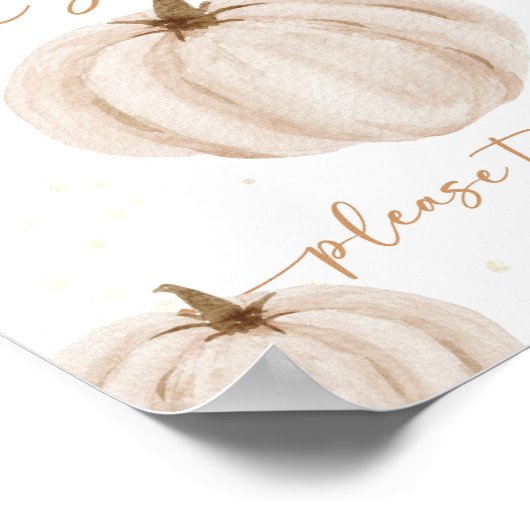 Onze kleine pompoen verjaardag baby's zijn zoet poster (Hoek)