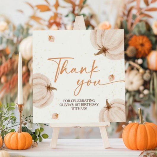 Onze kleine pompoen verjaardag bedankjes labels