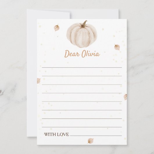 Onze Kleine Pompoen Verjaardag Capsule Kaart (Voorkant)