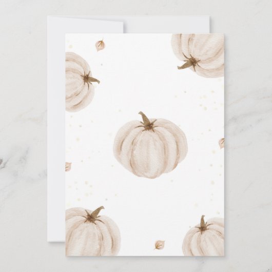 Onze Kleine Pompoen Verjaardag Capsule Kaart (Achterkant)