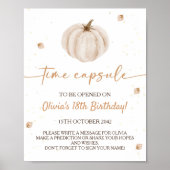 Onze kleine pompoen verjaardag Capsule teken Poster (Voorkant)