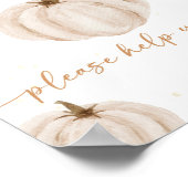 Onze kleine pompoen verjaardag Drinken Bar teken Poster (Hoek)