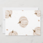 Onze kleine pompoen verjaardag foto kaart (Achterkant)