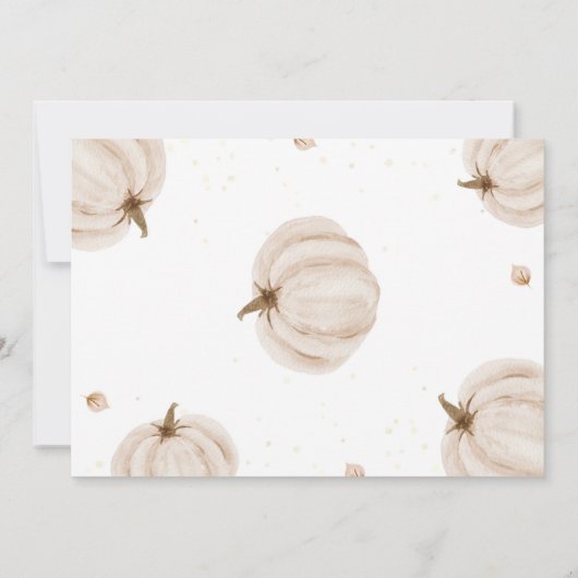 Onze kleine pompoen verjaardag foto kaart (Achterkant)