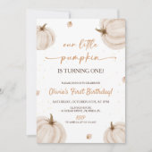 Onze kleine pompoen verjaardag kaart (Voorkant)