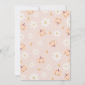 Onze kleine pompoen verjaardagsfeestje kaart (Achterkant)