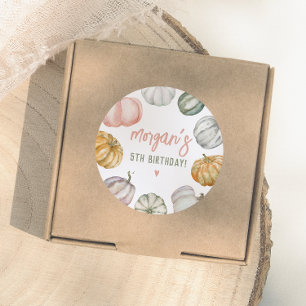 Onze Kleine Pompoen Verjaardagsfeestje Ronde Sticker