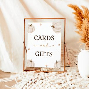 Onze kleine pompoen verjaardagskaarten en geschenk poster