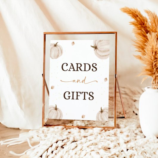 Onze kleine pompoen verjaardagskaarten en geschenk poster