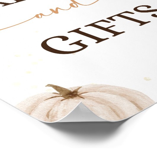 Onze kleine pompoen verjaardagskaarten en geschenk poster (Hoek)
