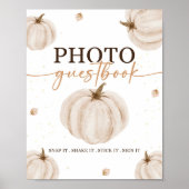 Onze kleine pompoen verjaardagstafel teken poster (Voorkant)