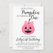 Onze kleine pompoen verjaardagsuitnodigingen kaart (Voorkant)