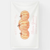 Onze kleine pompoen voor de eerste verjaardag van spandoek (Verticaal)