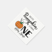 Onze Kleine Pompoen Wordt Eén 1e Verjaardag Servet (Hoek)