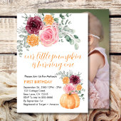 Onze kleine pompoen wordt een bordeaux roze kaart