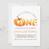 Onze kleine pompoen wordt een eerste verjaardag kaart (Voorkant)